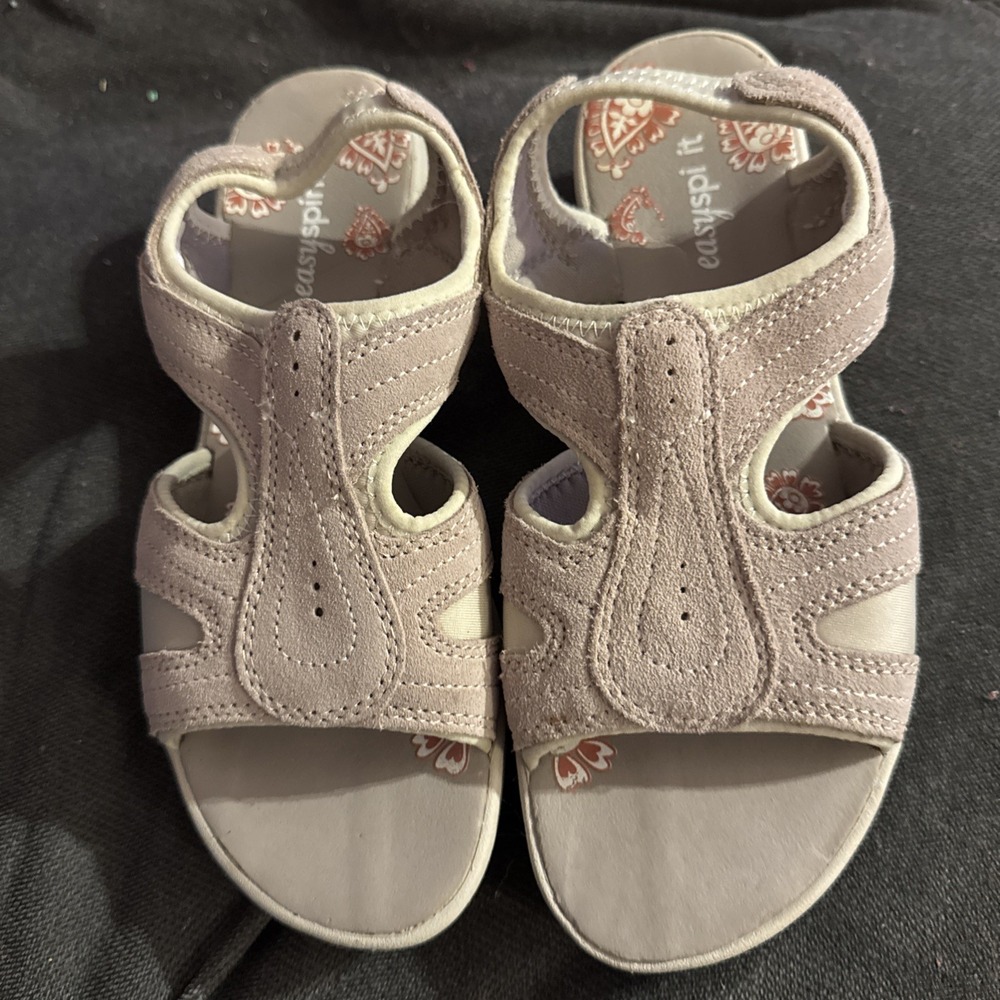 Easy Spirit Manic Stretch Slingback Sandals White‎ & Beige  Women's Size 7.5